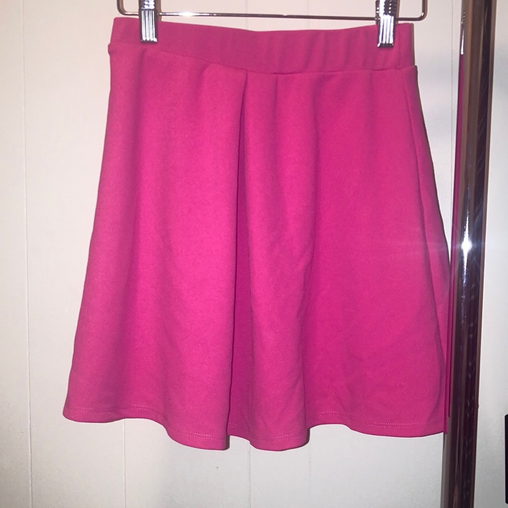 Fuschia mini skater skirt